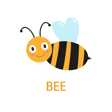 Bee. Vector graphics in cartoon style