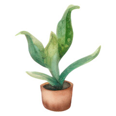 Watercolor Indoor Plants - Elements