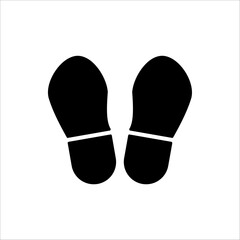 Foot print icon. foot step icon for web and design. Vector illustration bare foot symbol on white background.