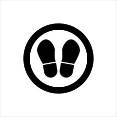 Foot print icon. foot step icon for web and design. Vector illustration bare foot symbol on white background.