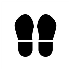 Foot print icon. foot step icon for web and design. Vector illustration bare foot symbol on white background.