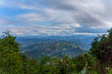 Obraz premium Stunning coffee mountains with long exposure clouds