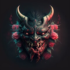 chinese dragon statue. Generative ai 