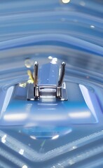 blue shopping cart made using Generative AI Technology.