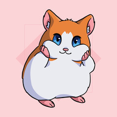 A cute hamster