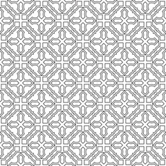 Vector seamless pattern. Modern stylish texture. Monochrome, linear abstract background.