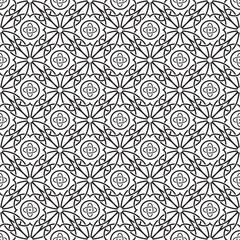 Vector seamless pattern. Modern stylish texture. Monochrome, linear abstract background.