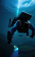 scuba diver in action made using Generative AI Technology.