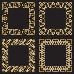 Wenzel, decorative frames. Vector logo, template, labels, and icons. Vector illustration.