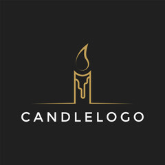 luxury candle logo design modern