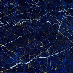 Imitation of blue stone with light and gold veins. Grunge illustration of marble, granite or other stone. Great for decorating fabrics, textiles, gift wrapping, printed matter, interiors, advertising.
