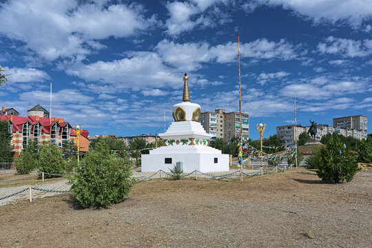 Elista, Russia. Stupa of enlightenment, also known as stupa of reconciliation or stupa of consensus and harmony.