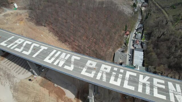 Rahmede Talbr&uuml;cke A 45 Sauerlandlinie / Vorbereitung f&uuml;r die Sprengung
