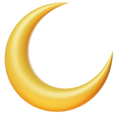 crescent moon 3d