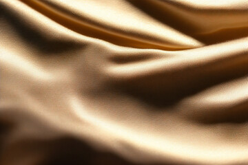 Fototapeta premium golden silk fabric texture background, close up