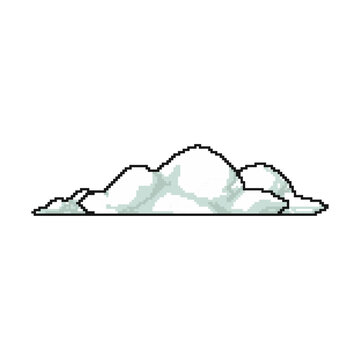 Minimal Pixel Cloud Illustration