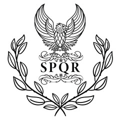 Roman Eagle with the inscription SPQR