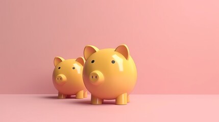 Financial Planning: Saving Money Concept with a Piggy Bank