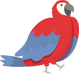 Jungle macaw icon cartoon vector. Tropical bird. Nature cute