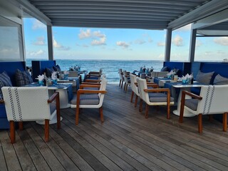 Beach restaurant with sea or ocean views