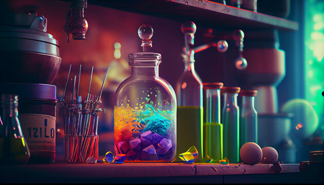 Chemistry lab test tubes