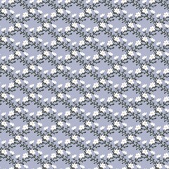 Grid of small white flowers on a grey background
