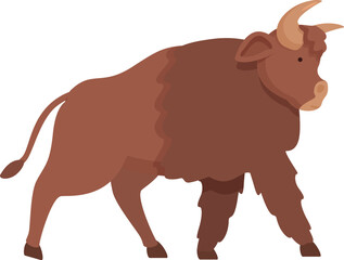 American bull icon cartoon vector. Animal bison. Mammal herd