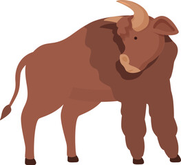 Buffalo mammal icon cartoon vector. Bison animal. Herd water