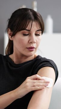 Woman With Contraception Patch Treatment