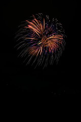 漆黒の夜空に開く大輪の花火