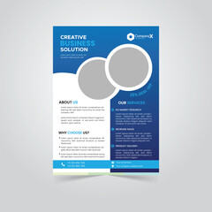 Modern corporate flyer design template.