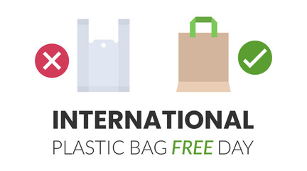 Plastic bag and cloth bag, International plastic bag free day related