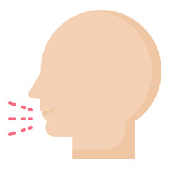 Cough Flat Icon