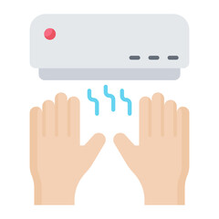 Drying Hands Flat Icon