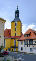 Fototapeta premium Town church of Hohnstein, Saxon Switzerland, Saxony, Germany, Europe.