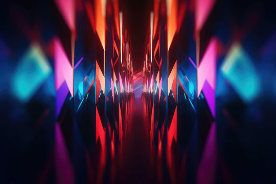 Ultra futurist tech abstract background. Generative AI