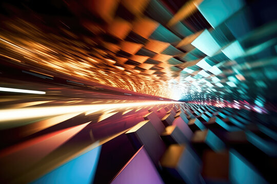 Ultra futurist tech abstract background. Generative AI