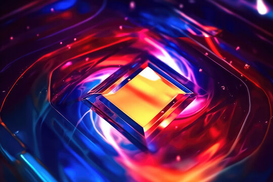 Ultra futurist tech abstract background. Generative AI