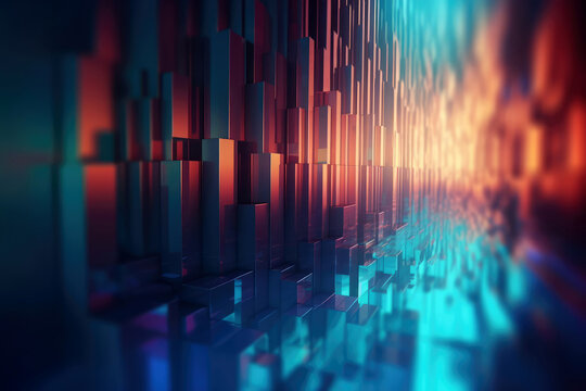 Ultra futurist tech abstract background. Generative AI