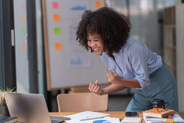 Black Businesswoman Working in Modern Office