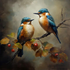 Fototapeta premium Kingfisher on branch