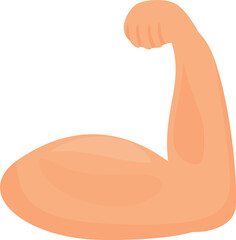 Flex bicep icon cartoon vector. Strong muscular. Function fiber