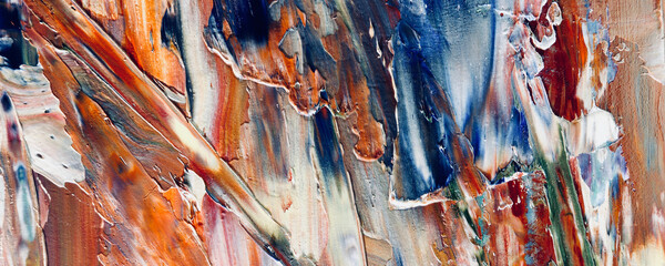 Color texture. Hand drawn oil painting on canvas. Abstract art background. Modern, contemporary art. Colorful canvas. Wall decor background	
