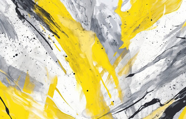 yellow brush stroke textured background Generative AI
