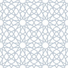 A seamless pattern with Arabic geometric shapes