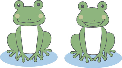 可愛い2匹のかえる