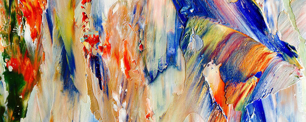Color texture. Hand drawn oil painting on canvas. Abstract art background. Modern, contemporary...