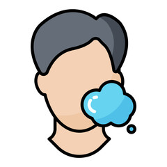 Clean Face Line Color Icon