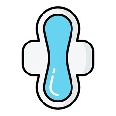Menstrual Pad Line Color Icon