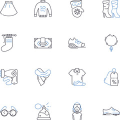 Vendor and purchaser line icons collection. Contract, Negotiation, Agreement, Sale, Purchase, Transaction, Price vector and linear illustration. Relationship,Trust,Commitment outline signs set